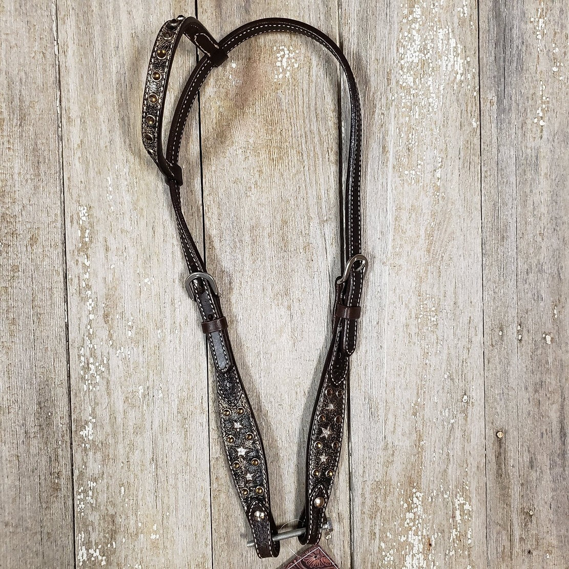 Circle Y Silver Star Tack Set (Breast Collar & 1 Headstall)