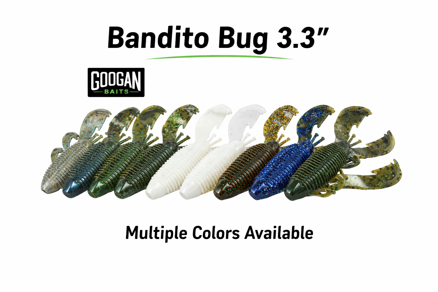 Googan Baits Bandito Bug 3.3" Craw 9 Pack Multiple Colors Bass Fishing