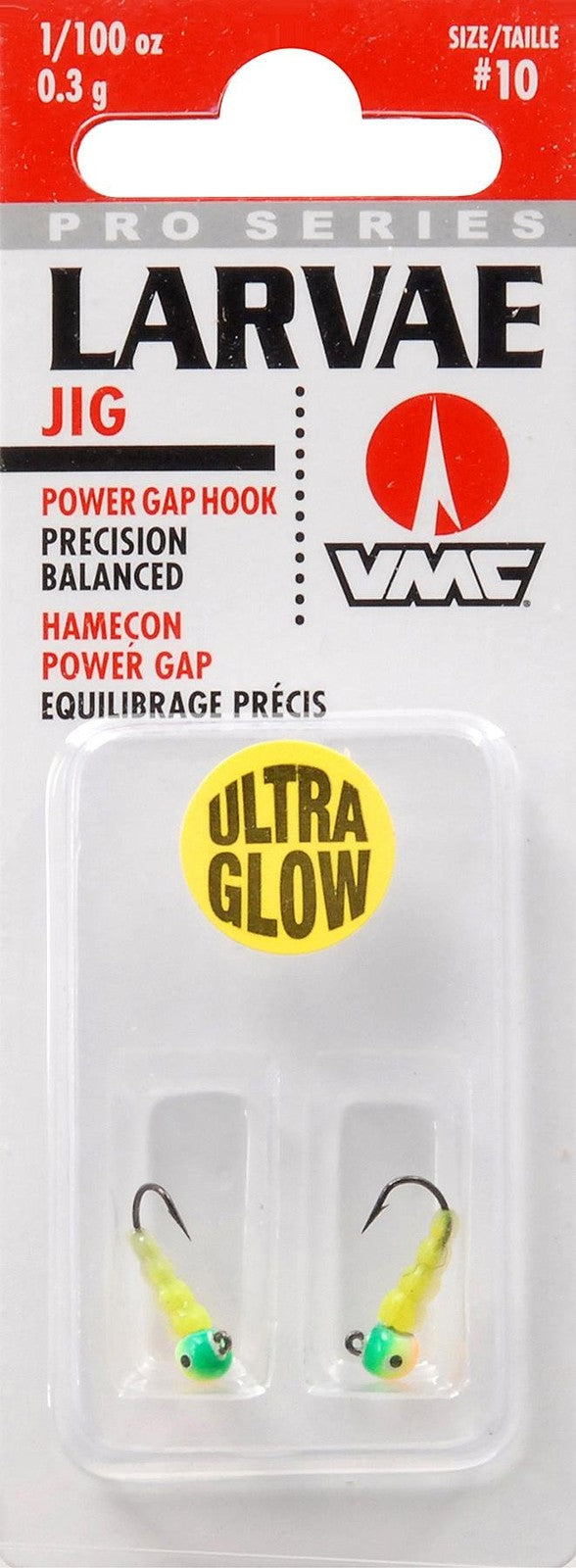 VMC Larvae Jig 1/100 oz Green Orange Glow