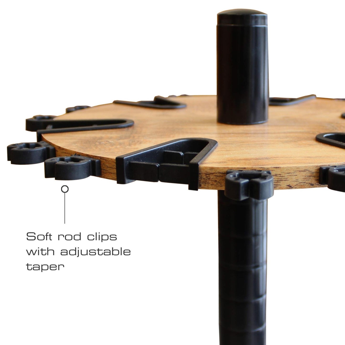 Rush Creek Creations Fishing Rod Holder for 24 Fishing Rods American Cherry Wood
