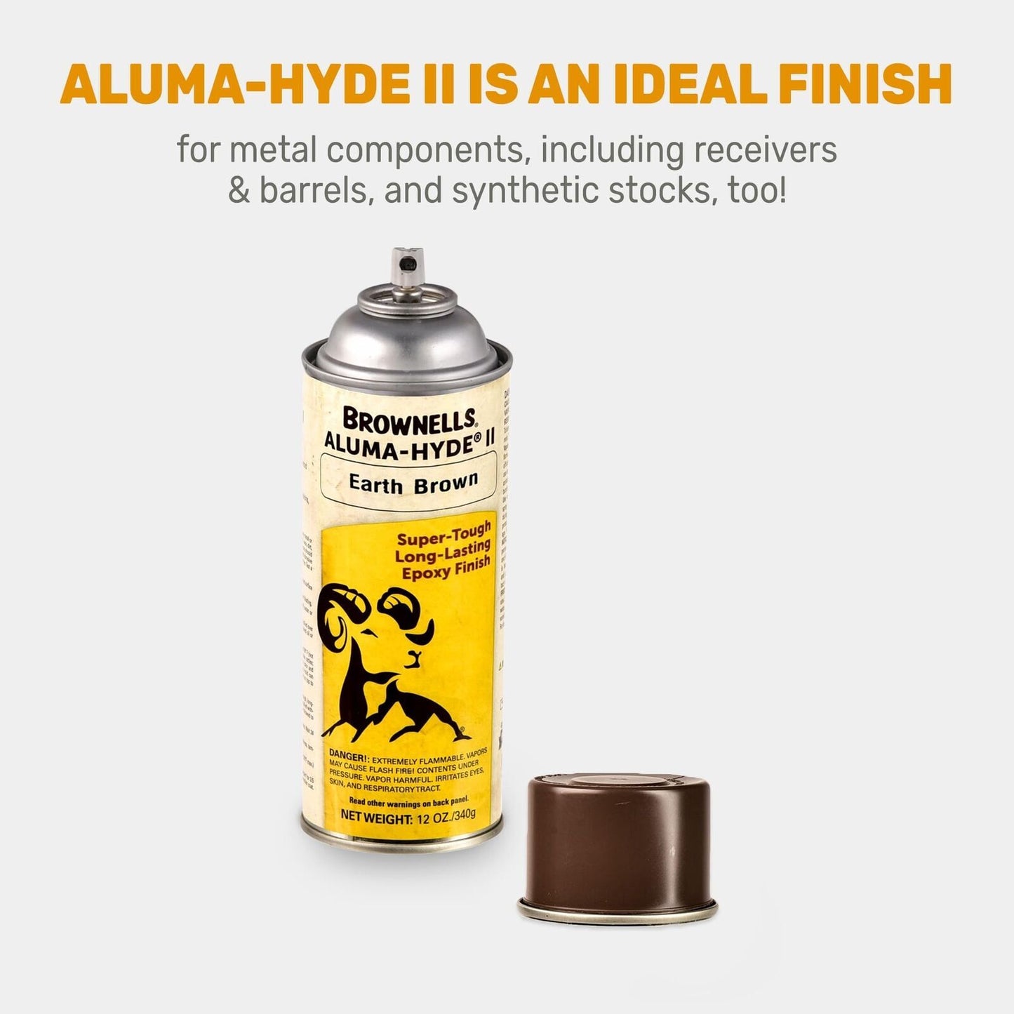 Brownells Aluma-Hyde II Epoxy Based Firearm Finish Spray Earth Brown