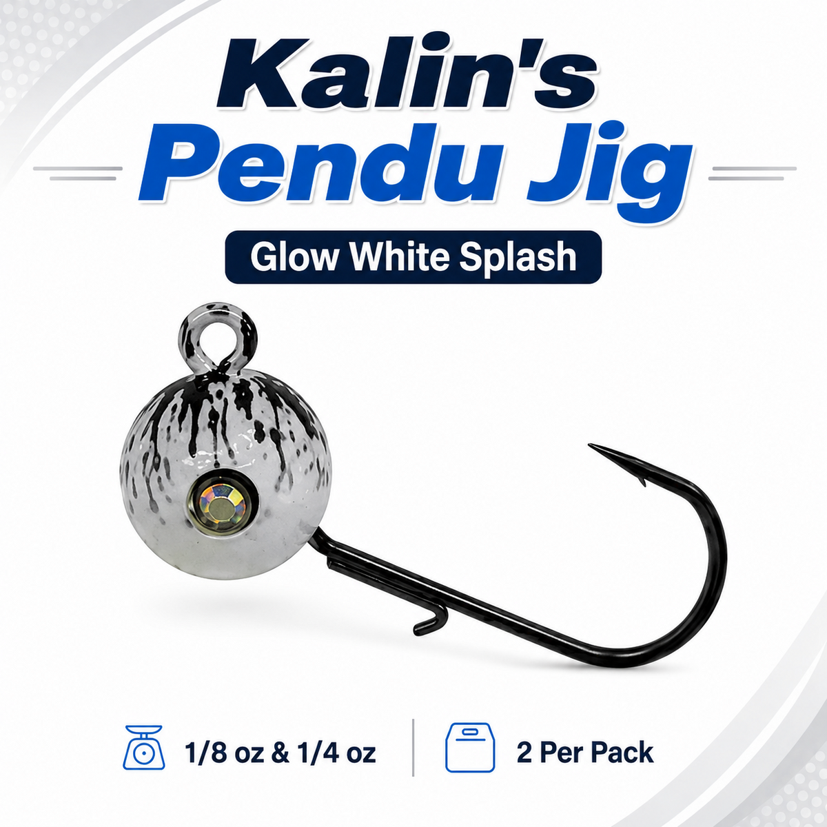 Kalin's Pendu Jig 2 Pack 1/8oz 1/4oz Fishing Jig Multiple Colors Walleye Bass