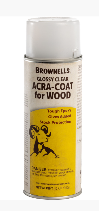 Brownells Acra-Coat for Wood, Gloss Clear, 12oz