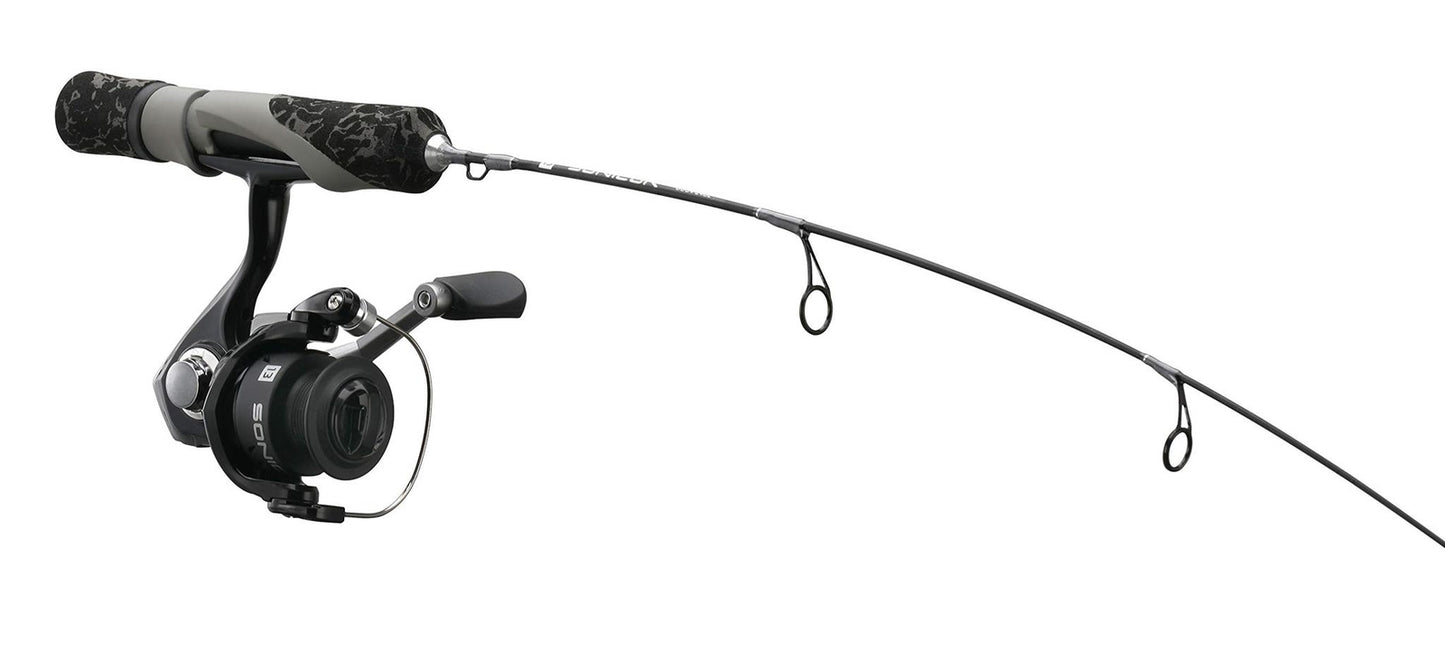 13 FISHING - SoniCor Stealth Ice Combo - 24" L (Light) - Black and Gray Camo - S