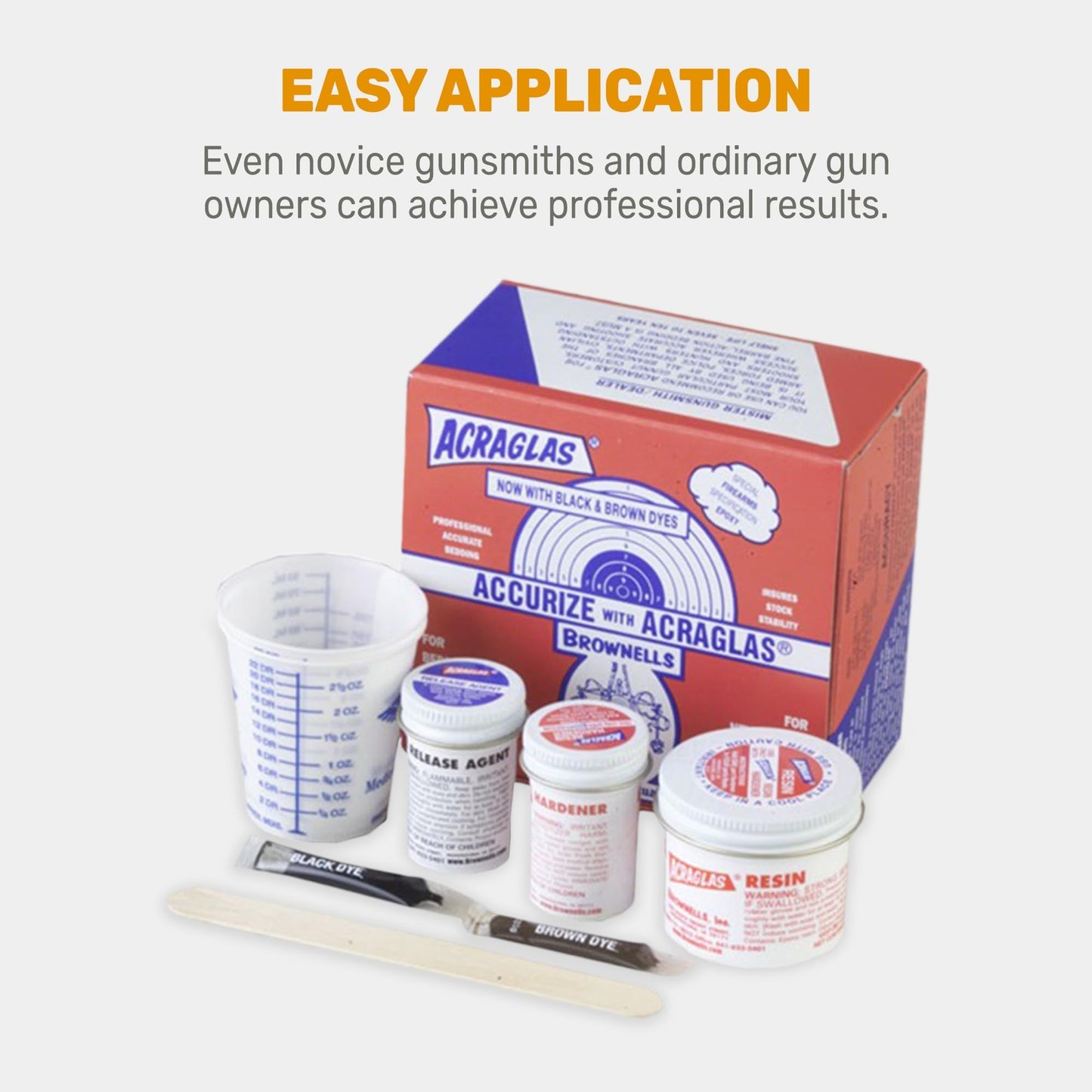 Brownells ACRAGLAS Bedding Non-Flammable 2-Gun Kit 4oz