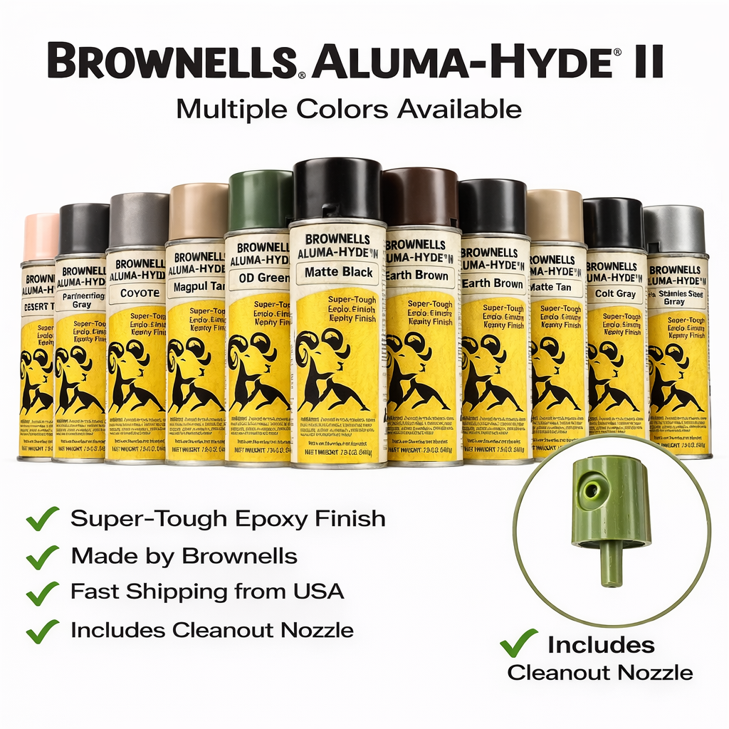 Brownells Aluma-Hyde II Spray Paint Epoxy Gun Finish 12oz Multiple Colors