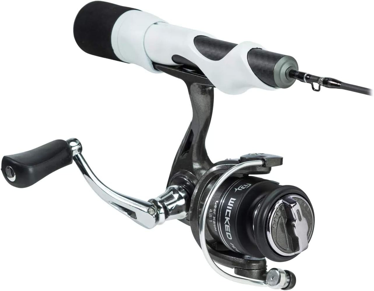 13 Fishing Wicked NWC27UL standard stem spinning reel side detail