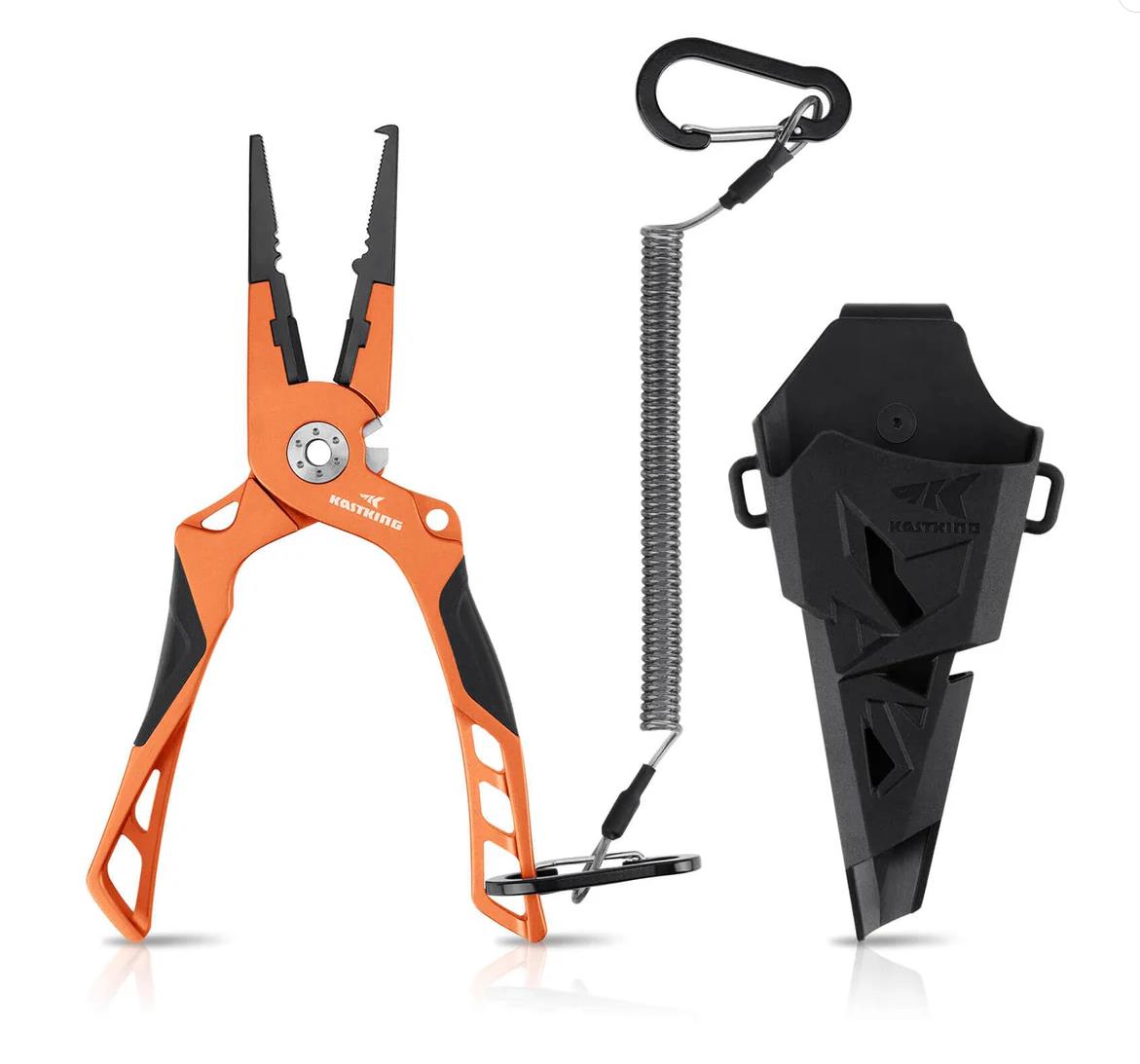 KastKing Gila Aluminum Plier 7.5'' Split Ring Burnt Orange