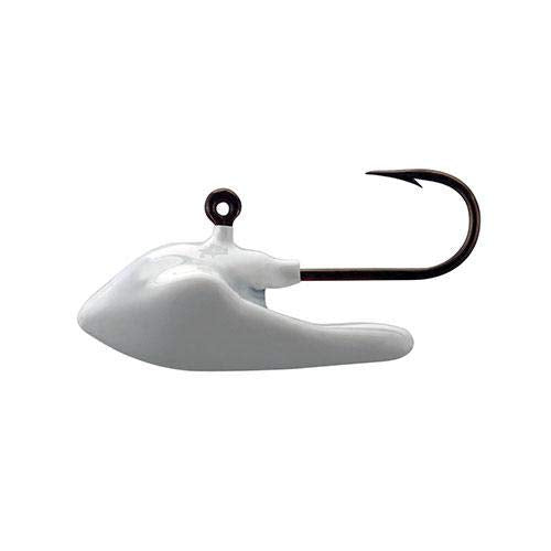 13 Fishing Sled Head - Tungsten Ice Jigs - White Glow - 1/64 oz - 2 Pack