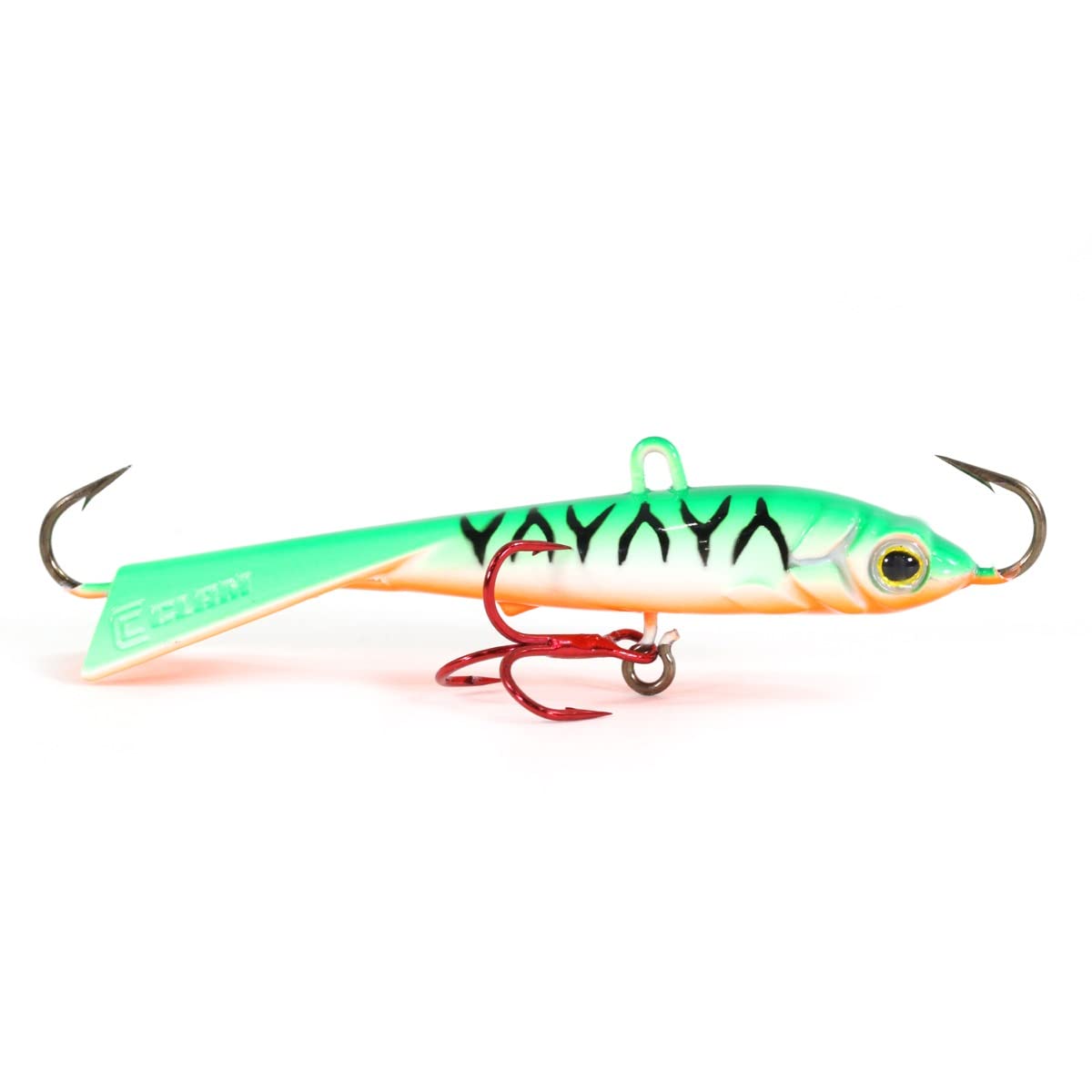 CLAM Tikka Mino – Ice Fishing Lure with Balanced Swimming Action, Realistic Baitfish Profile for Crappie, Perch, Bluegill