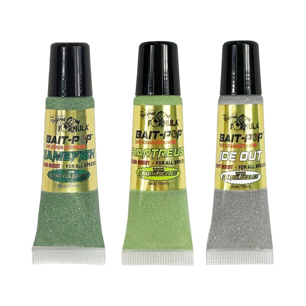 Bait-Pop Scott Martin Pro Pack - 6 Live Sonar Intensifier Scented Sparklscales .5oz Tubes