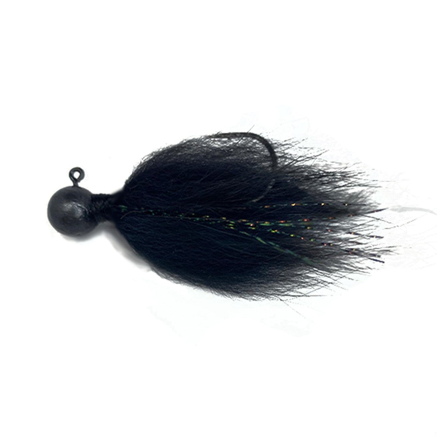Rabid Baits Hair Jig, Bass Fishing Hair Jig for Freshwater Fishing for Smallmouth Bass, Walleye & More, Hook Black, 1/8oz (1 Bait)