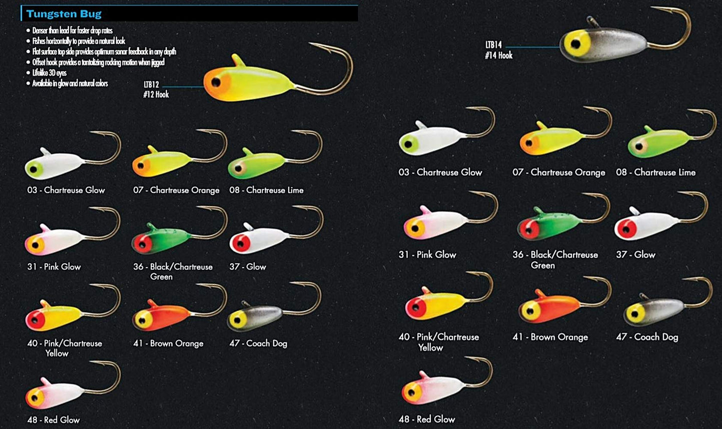 Lindy LTB1248 Tungsten Bug Red Glow #12 Hook