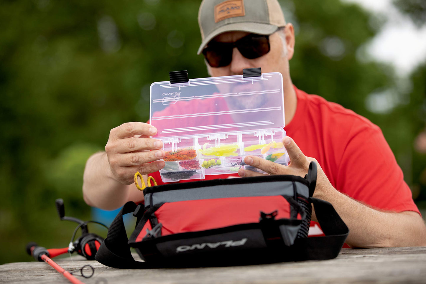 Plano Weekend Series 3500 Softsider Tackle Bag, Gray Fabric, Includes 2 3500 Stowaway Storage Boxes, Soft Fishing Tackle Bag for Baits & Lures, Water-Resistant