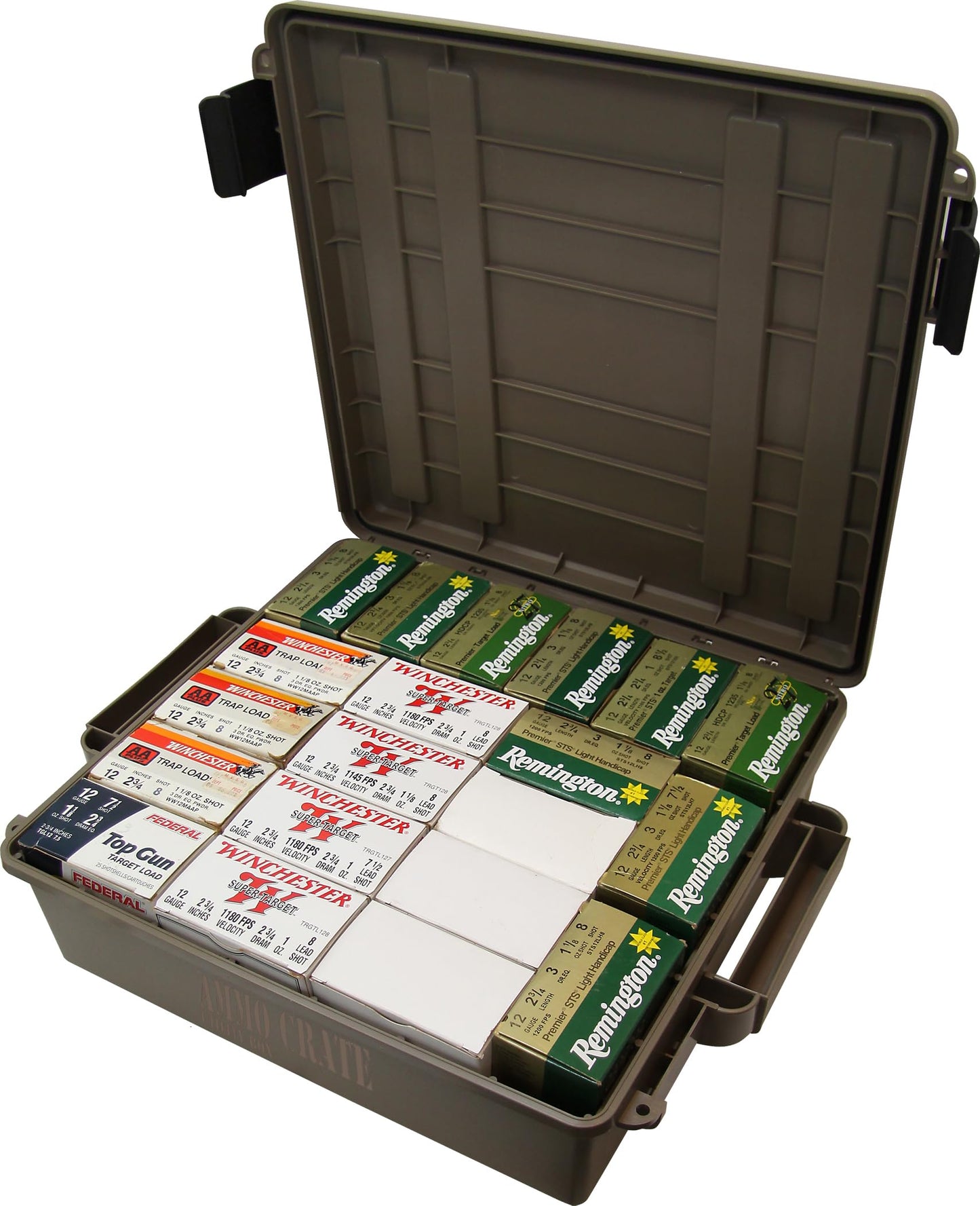 MTM ACR5-72 Ammo Crate Utility Box, Ammo, survival or hunting gear storage, O-Ring seal for water resistant dry storage, Double padlock tapped for security, Carries 85lbs of gear