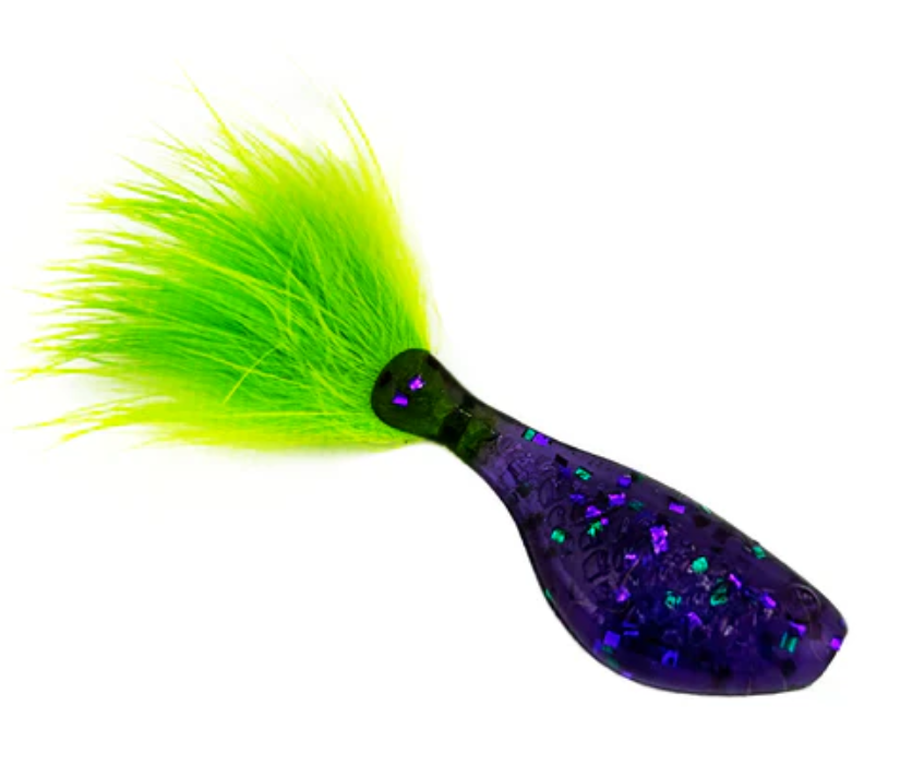 Rabid Baits Crappie Minnow 1.5" Panfish Soft Bait with Fur Tail 6 Pack