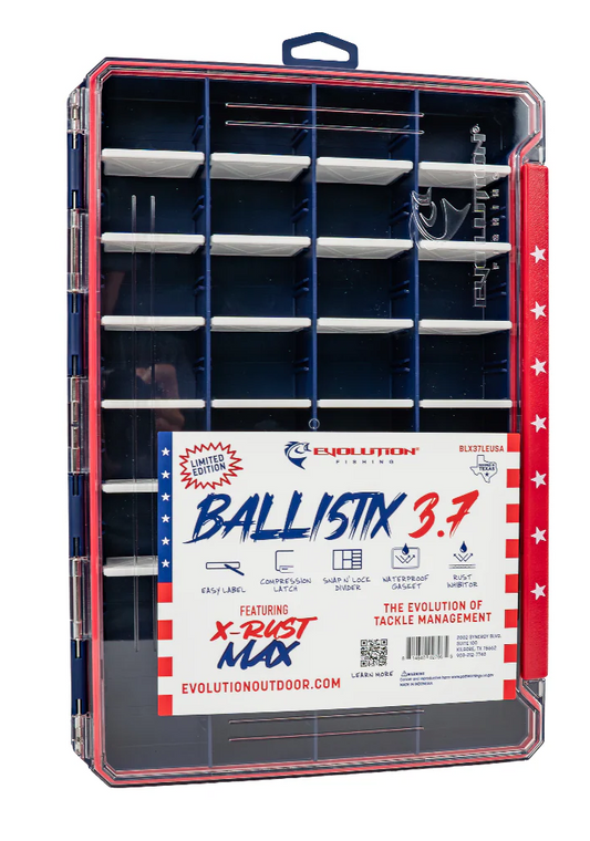 Evolution Outdoor Fishing BallistiX 3.7 Limited Edition USA Tackle Tray 3700 Size