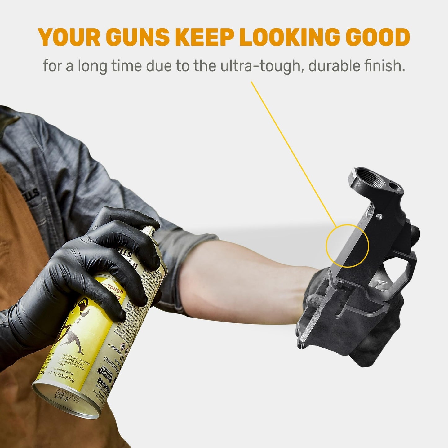 Brownells Aluma-Hyde II Epoxy Based Firearm Finish Spray Clear