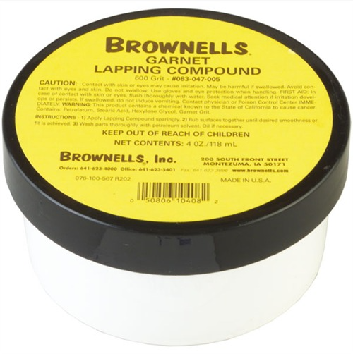 Brownells Lapping Compound Aluminum Oxide or Garnet 600 800 Grit 4 oz