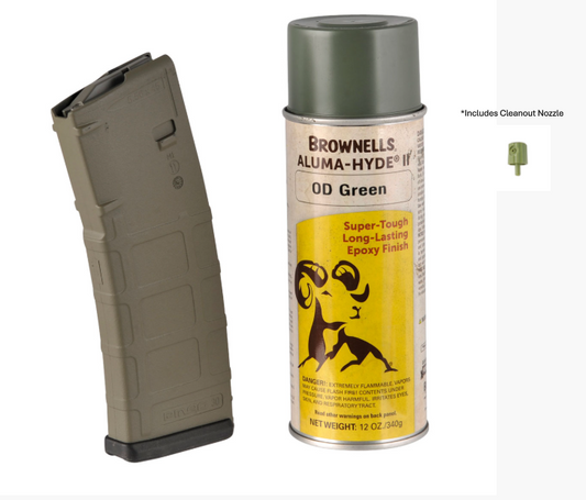 Brownells Aluma-Hyde II Epoxy Based Firearm Finish Spray Coating OD Green