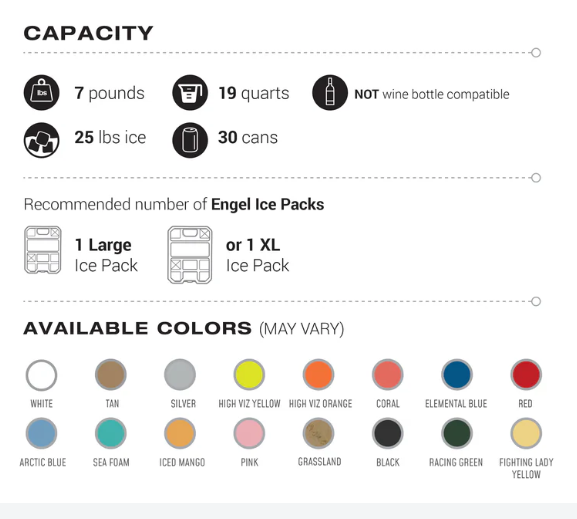 Engel 19qt Leak-Proof, Air Tight, Hard Sided Cooler / Lunchbox BR Green
