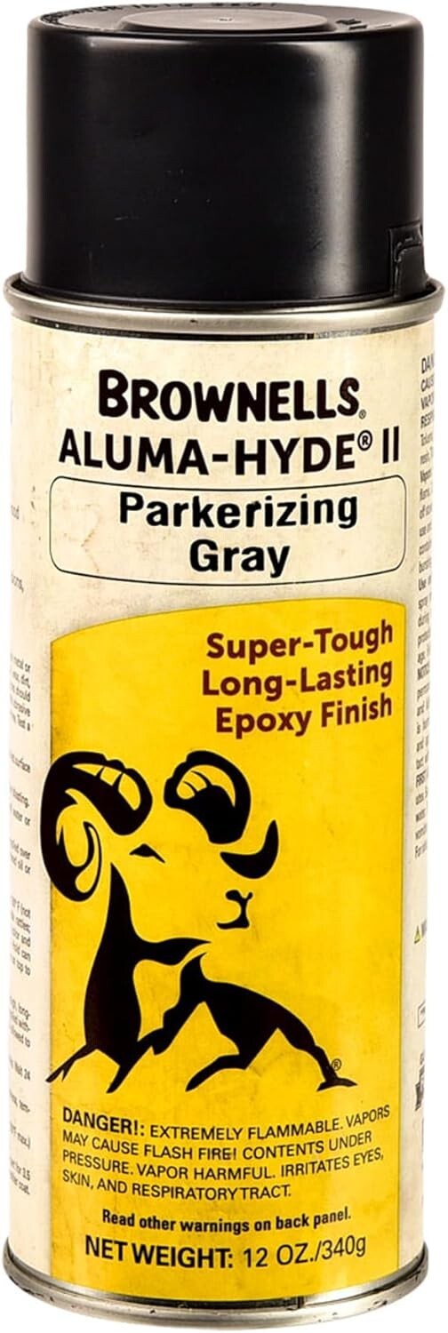 Brownells Aluma-Hyde II Epoxy Based Firearm Finish Spray - Parkerizing Gray