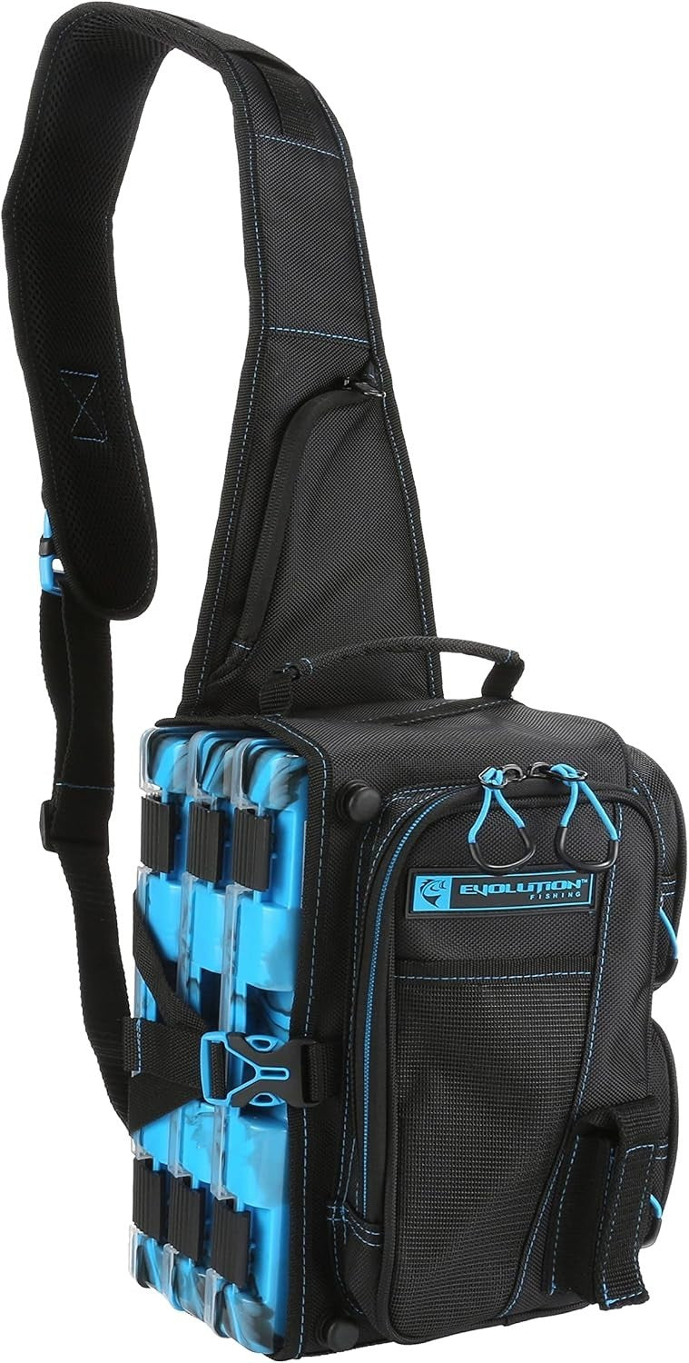 Evolution Outdoors Drift 3600 Tackle Sling Pack w/ 3 Trays Green or Blue