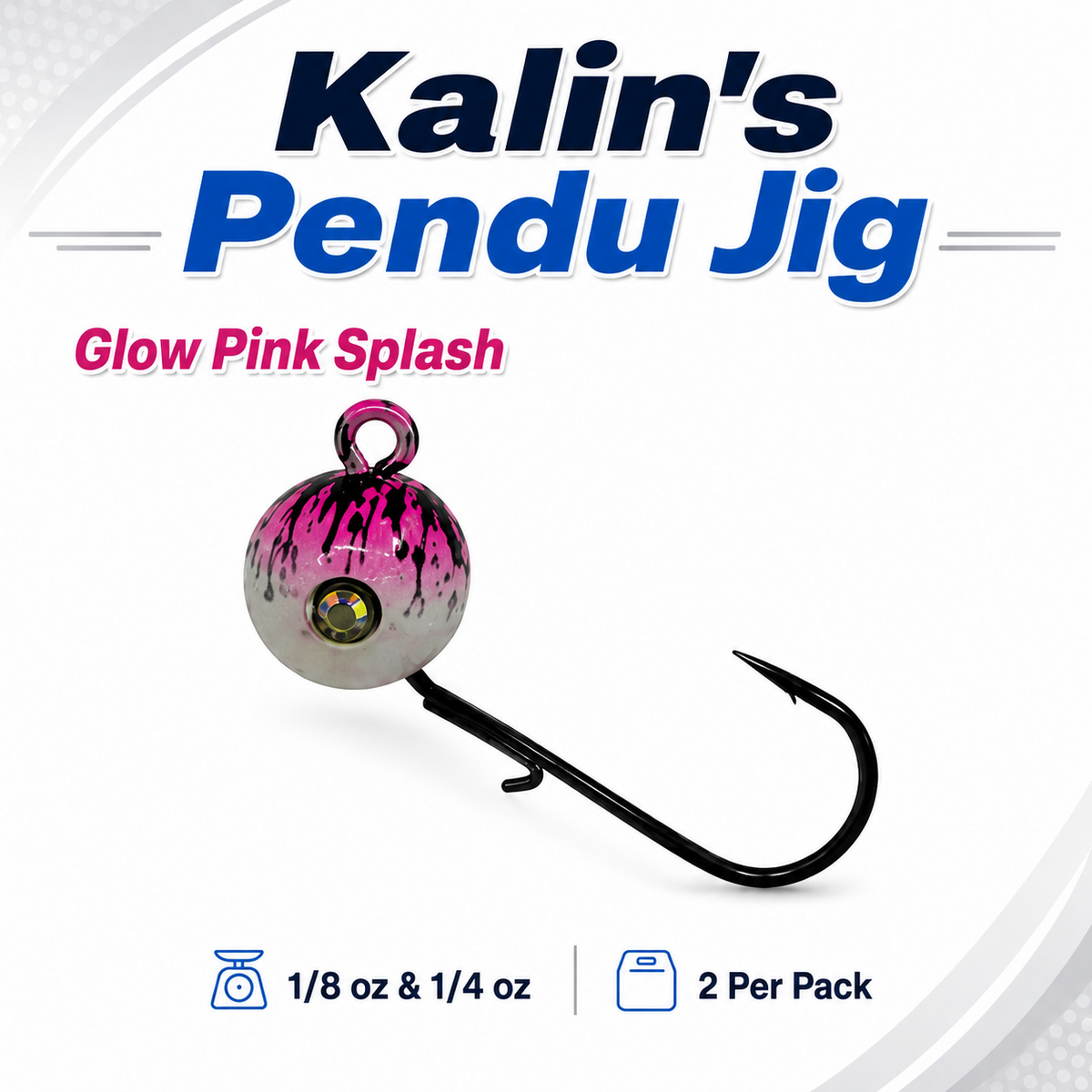 Kalin's Pendu Jig 2 Pack 1/8oz 1/4oz Fishing Jig Multiple Colors Walleye Bass