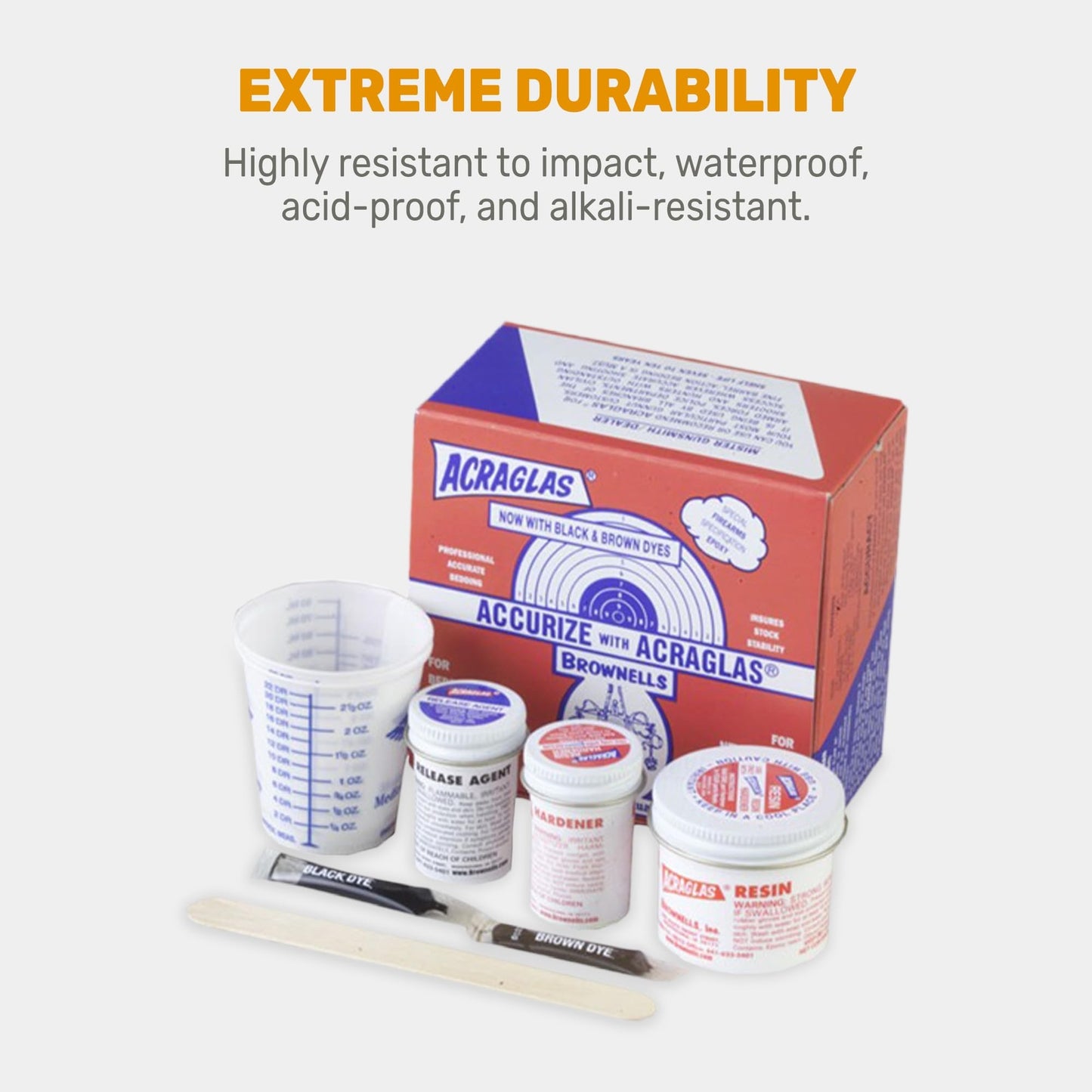 Brownells ACRAGLAS Bedding Non-Flammable 2-Gun Kit 4oz
