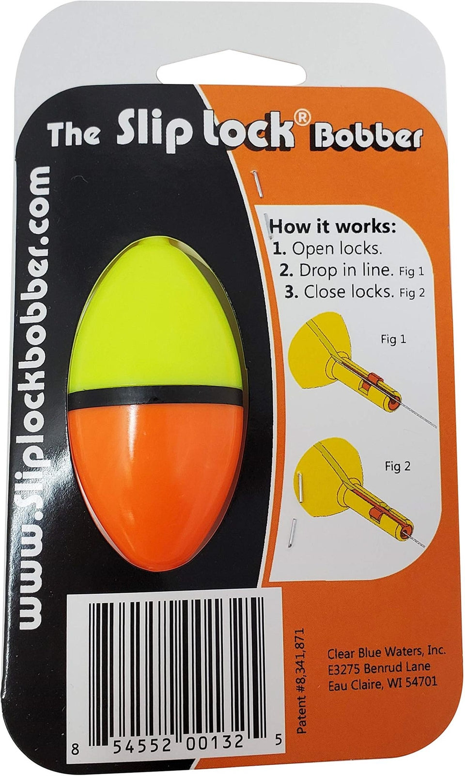 Clearly Outdoors Smart Bobbers Easy Slip Lock Bobber, Large