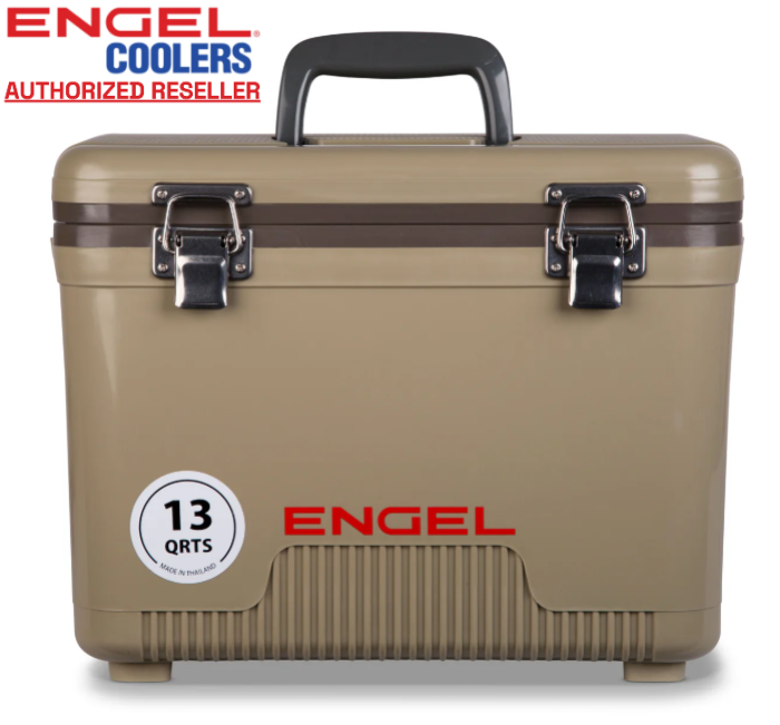 ENGEL 13QT Leak-Proof, Air Tight,  Hard Sided Cooler  / Lunchbox Tan