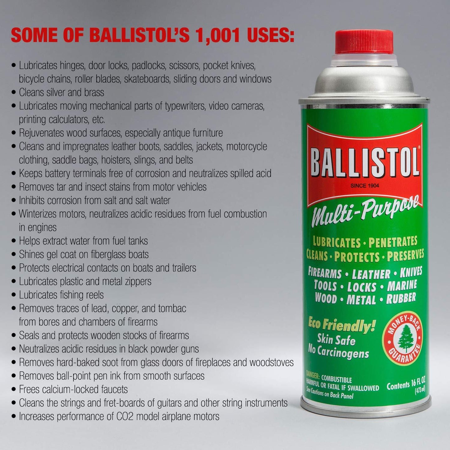 Ballistol Multi-Purpose Lubricant, Non-Aerosol, 16 oz. can, No Spray Trigger