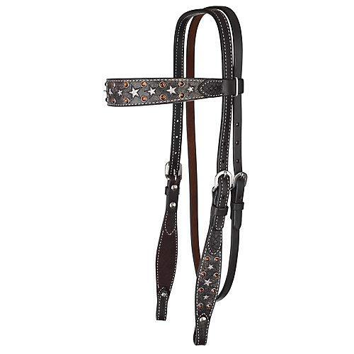 Circle Y Silver Star Browband Headstall