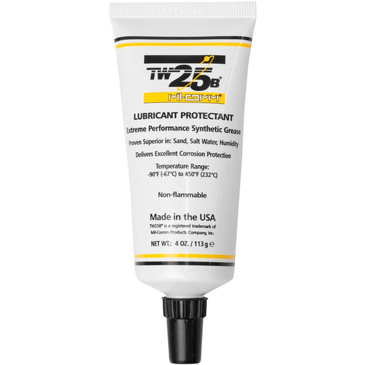 Mil-Comm TW25B Premium Firearm and Gun Grease 4-Ounce Tapered Tip Tube, Synthetic