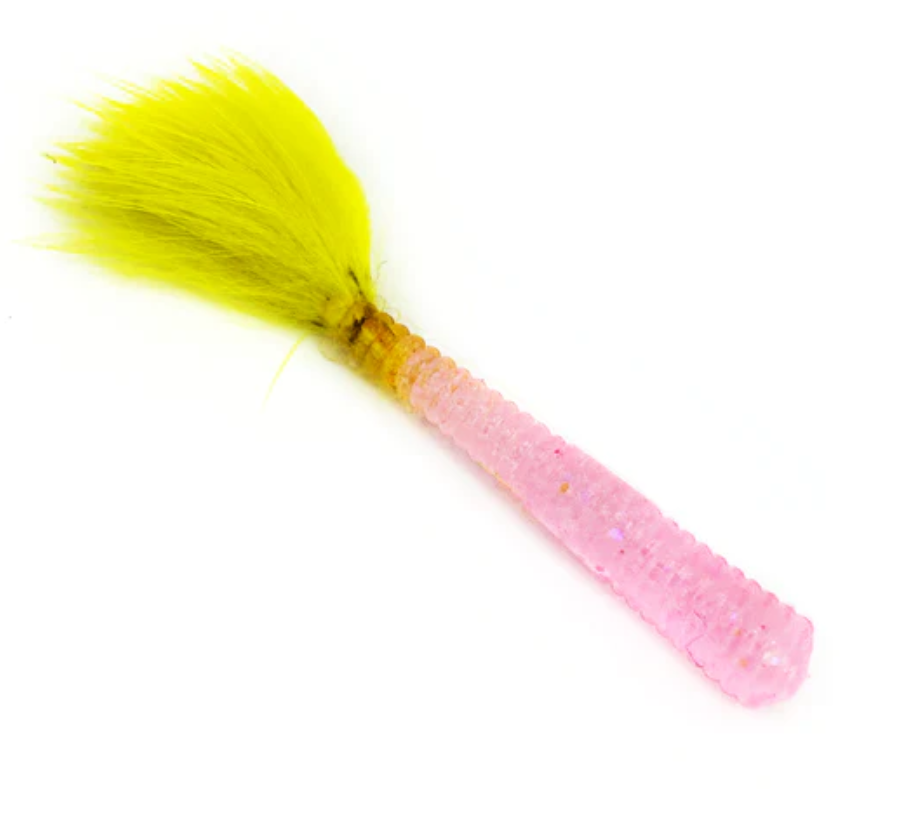 Rabid Baits Crappie Worm 1.75" 6 Pack Panfish Soft Plastic Bait w/ Fur Tail