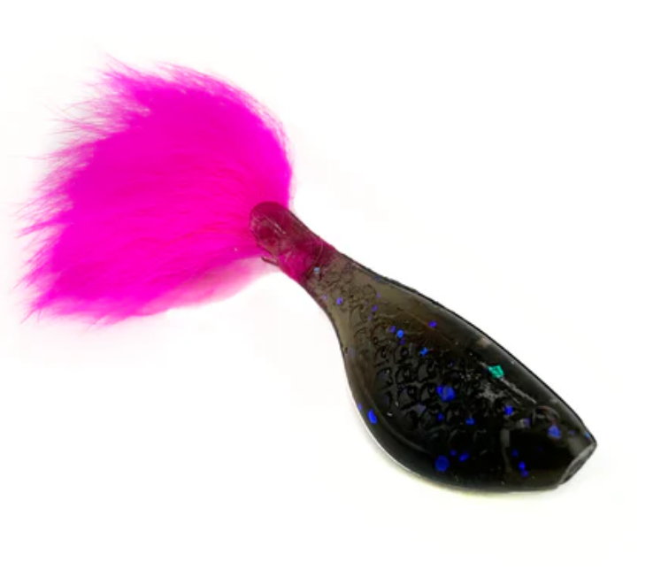 Rabid Baits Crappie Minnow 1.5" Panfish Soft Bait with Fur Tail 6 Pack