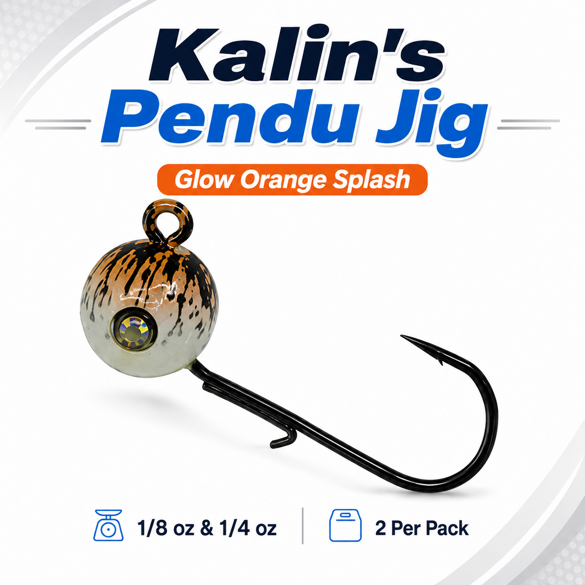 Kalin's Pendu Jig 2 Pack 1/8oz 1/4oz Fishing Jig Multiple Colors Walleye Bass