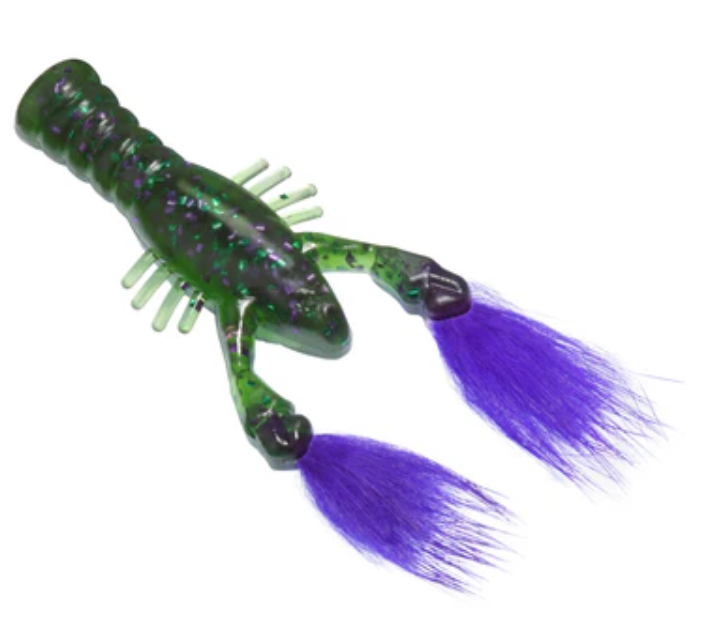 Rabid Baits Rabid Craw Soft Plastic Fur Claw Craw Bait 4 Pack 3.5" Bass Lure