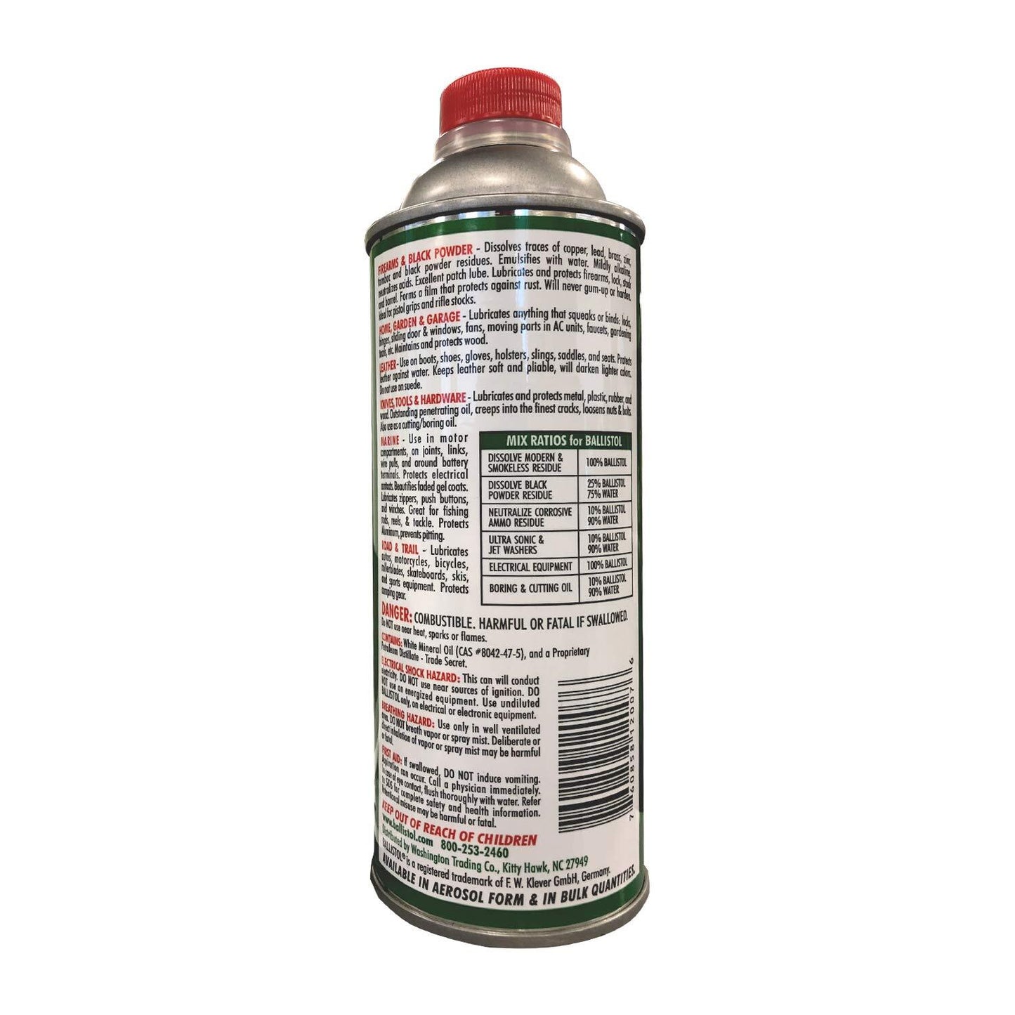 Ballistol Multi-Purpose Lubricant, Non-Aerosol, 16 oz. can, No Spray Trigger