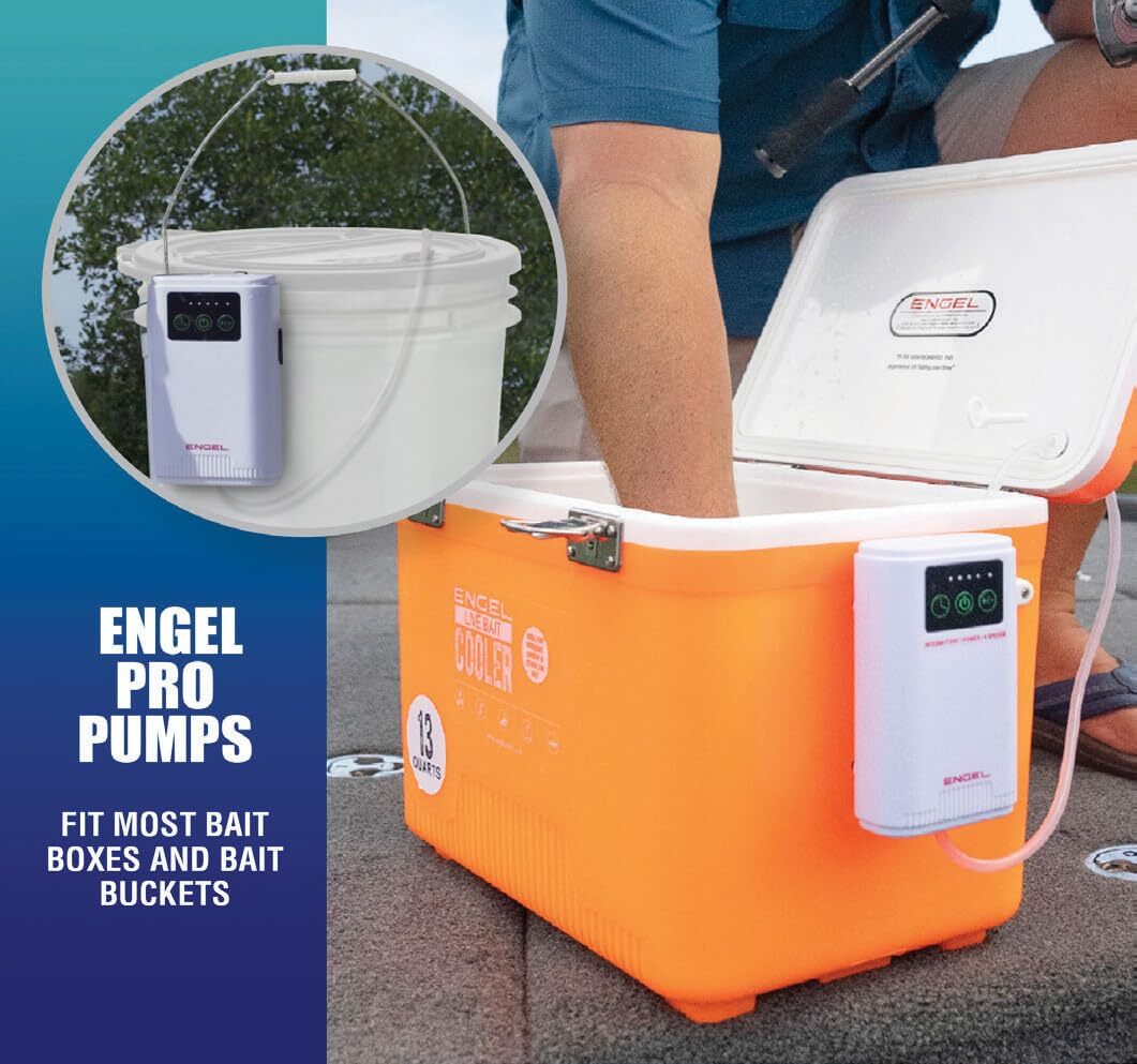 ENGEL Ultra Quiet Lithium-Ion USB Rechargeable Live Bait Aerator Pump & Bubbler