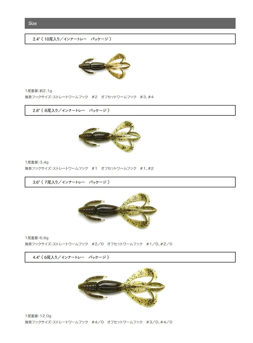 Keitech CF44402 Crazy Flapper Okeechobee Craw, 4.4"