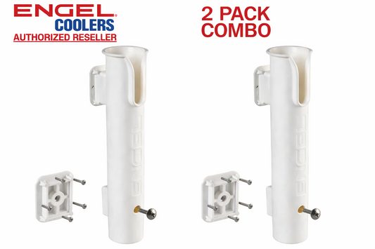Engel Rod Holder with Mounting Base and Stainless Hardware 2 Pack Combo
