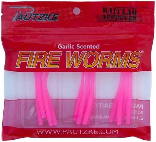 Pautzke Garlic Scented Fire Worms  Pink
