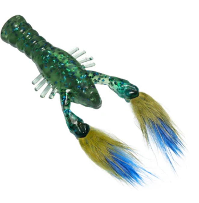 Rabid Baits Rabid Craw Soft Plastic Fur Claw Craw Bait 4 Pack 3.5" Bass Lure