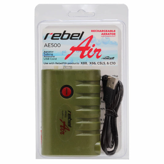 RebelAir Rechargeable Bait Bucket Aerator with Built-in Wall plug and Light