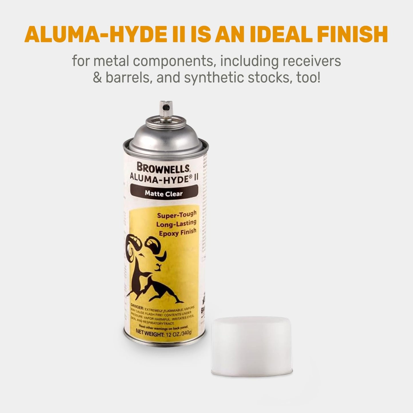 Brownells Aluma-Hyde II Epoxy Based Firearm Finish Spray Clear