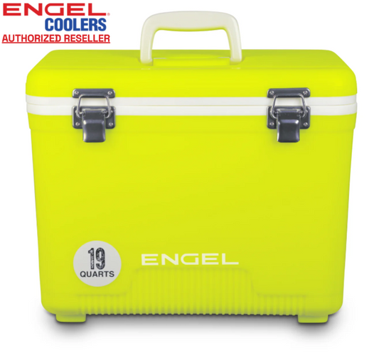 Engel 19qt Leak-Proof, Air Tight, Hard Sided Cooler / Lunchbox Hi-Vis Yellow