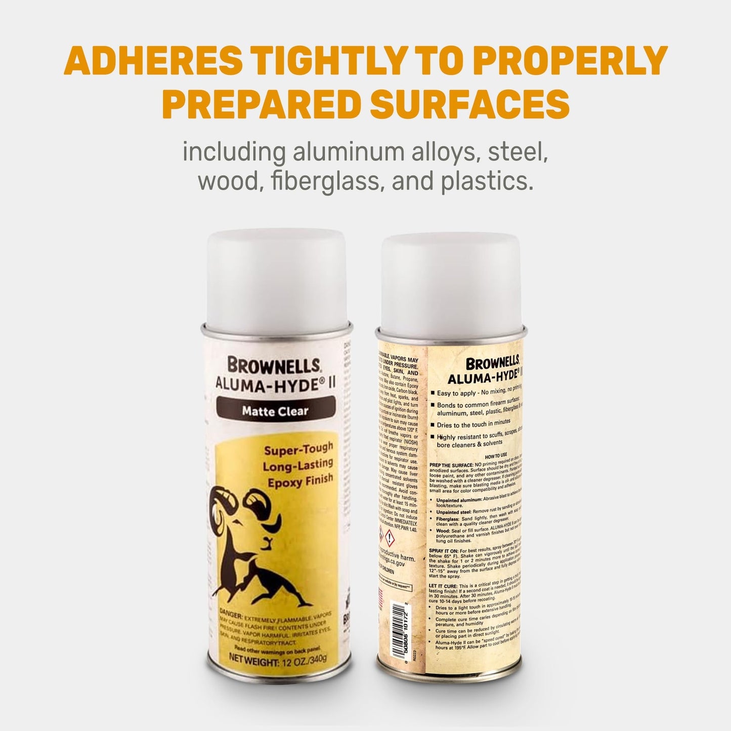 Brownells Aluma-Hyde II Epoxy Based Firearm Finish Spray Clear