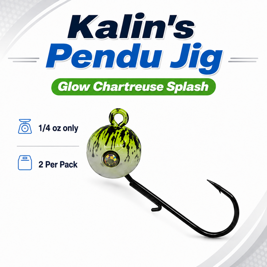 Kalin's Pendu Jig 2 Pack 1/8oz 1/4oz Fishing Jig Multiple Colors Walleye Bass