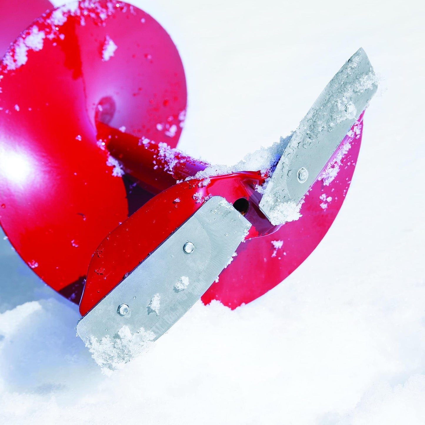 Eskimo HD07 Hand Auger with 7-Inch Dual Flat Blades, Red